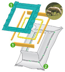 FAKRO isolatiepakket XDK - binnenkraag en buitenkraag met schapenwol