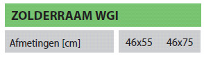 afmetingen zolderramen wgi